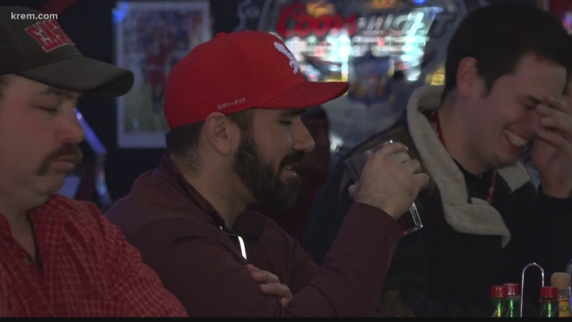 Several Eastern Washington University students and alumni came together at the Eagle’s Pub in Cheney to watch the Eagles play in the FCS championship game.