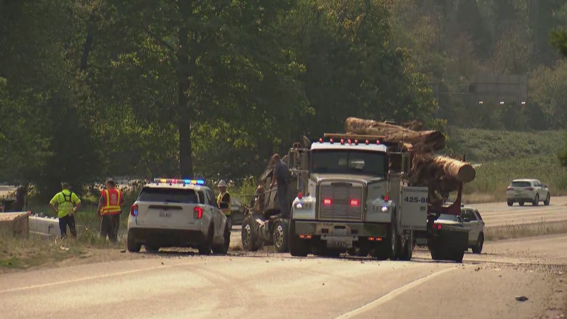 Log truck driver killed in North Bend crash | krem.com