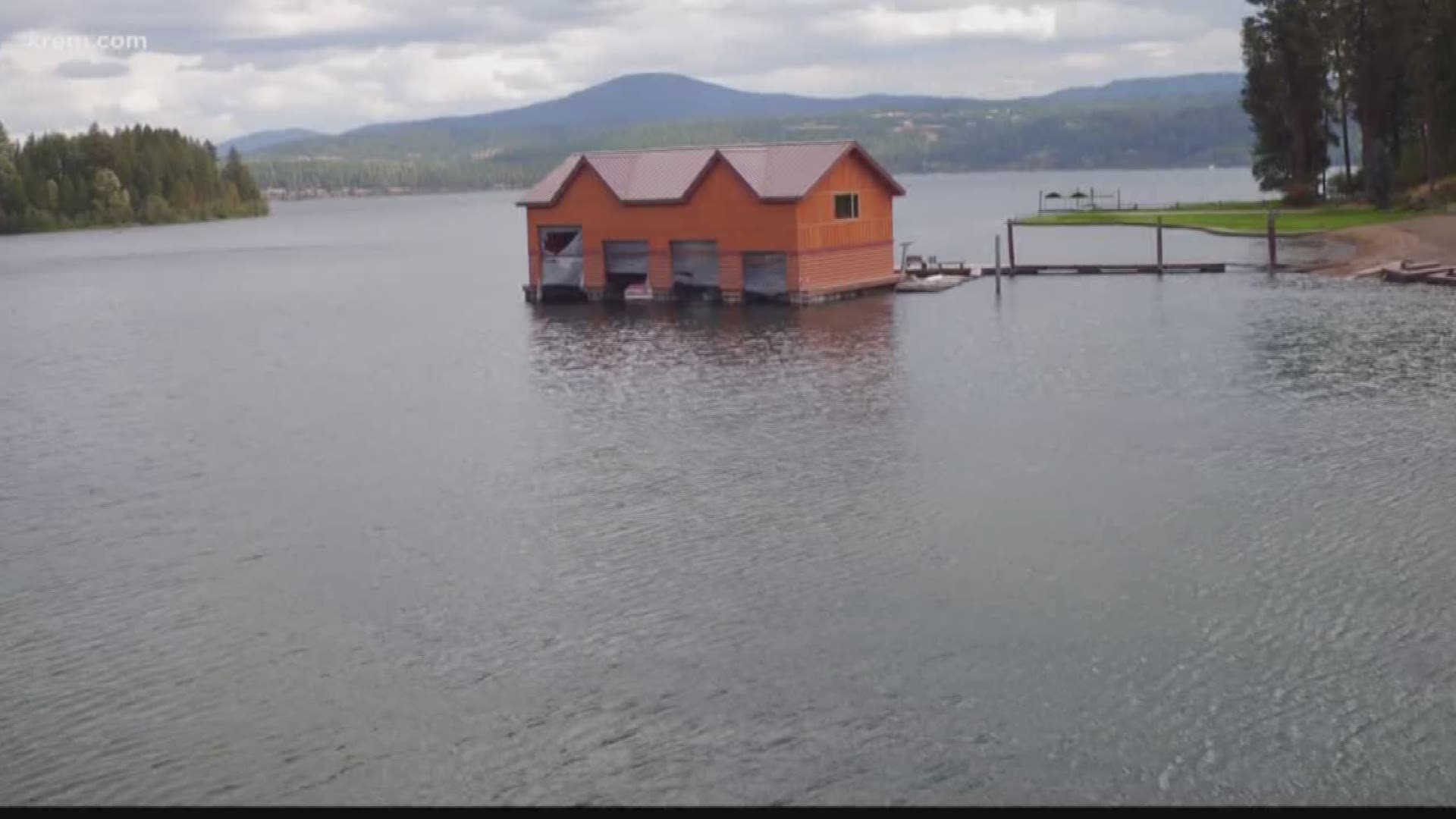 The two-story garage sitting on the shores of Everwell Bay in Coeur d'Alene has caused some issues among the neighbors there, who have argued that the garage is unsightly.