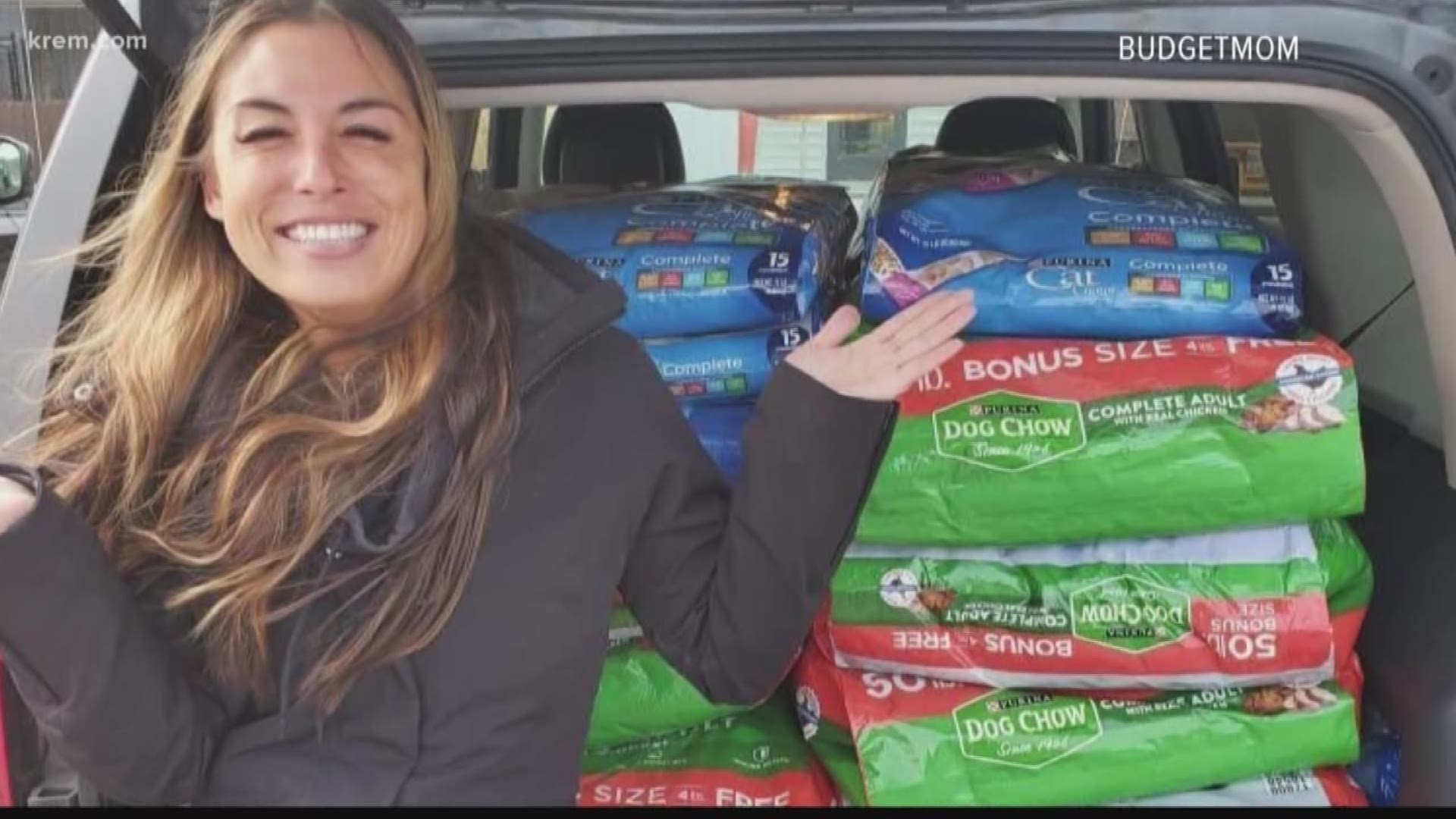 'Budgetmom', a local mom that advocates for financial literacy, replaced dog food stolen from Spokane Humane Society.