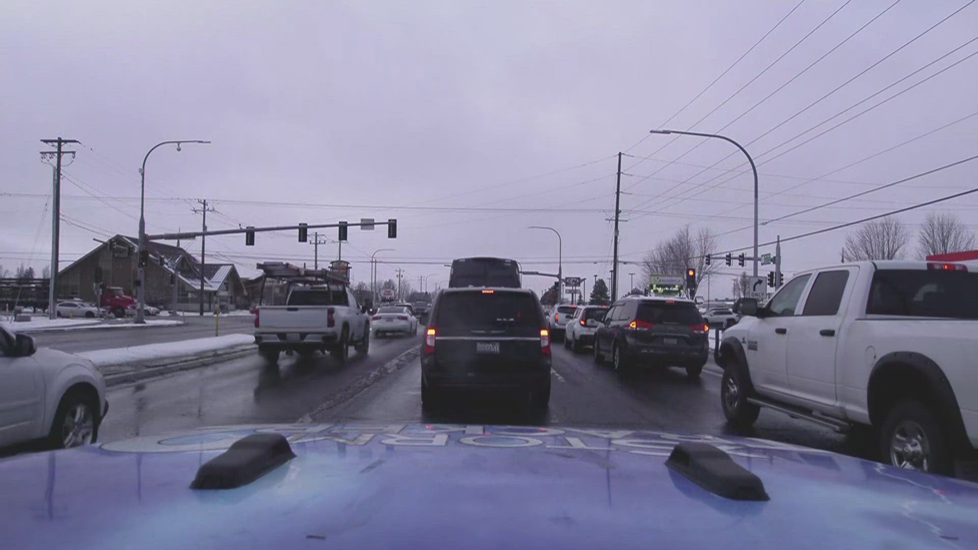 Take a look at the latest road conditions after a snowy Tuesday morning ...
