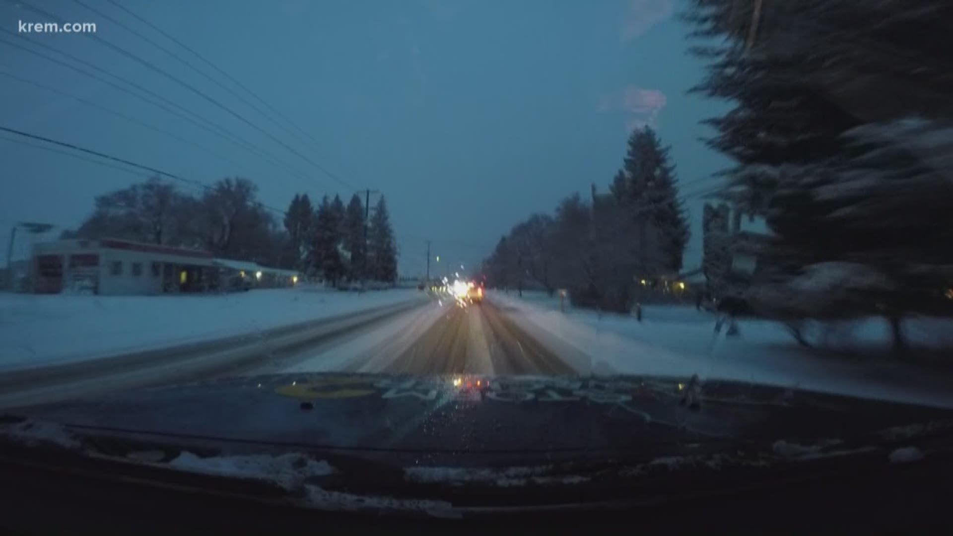 The National Weather Service says this is the most snow Spokane has seen since a rare October snowstorm hit the area more than two months ago.