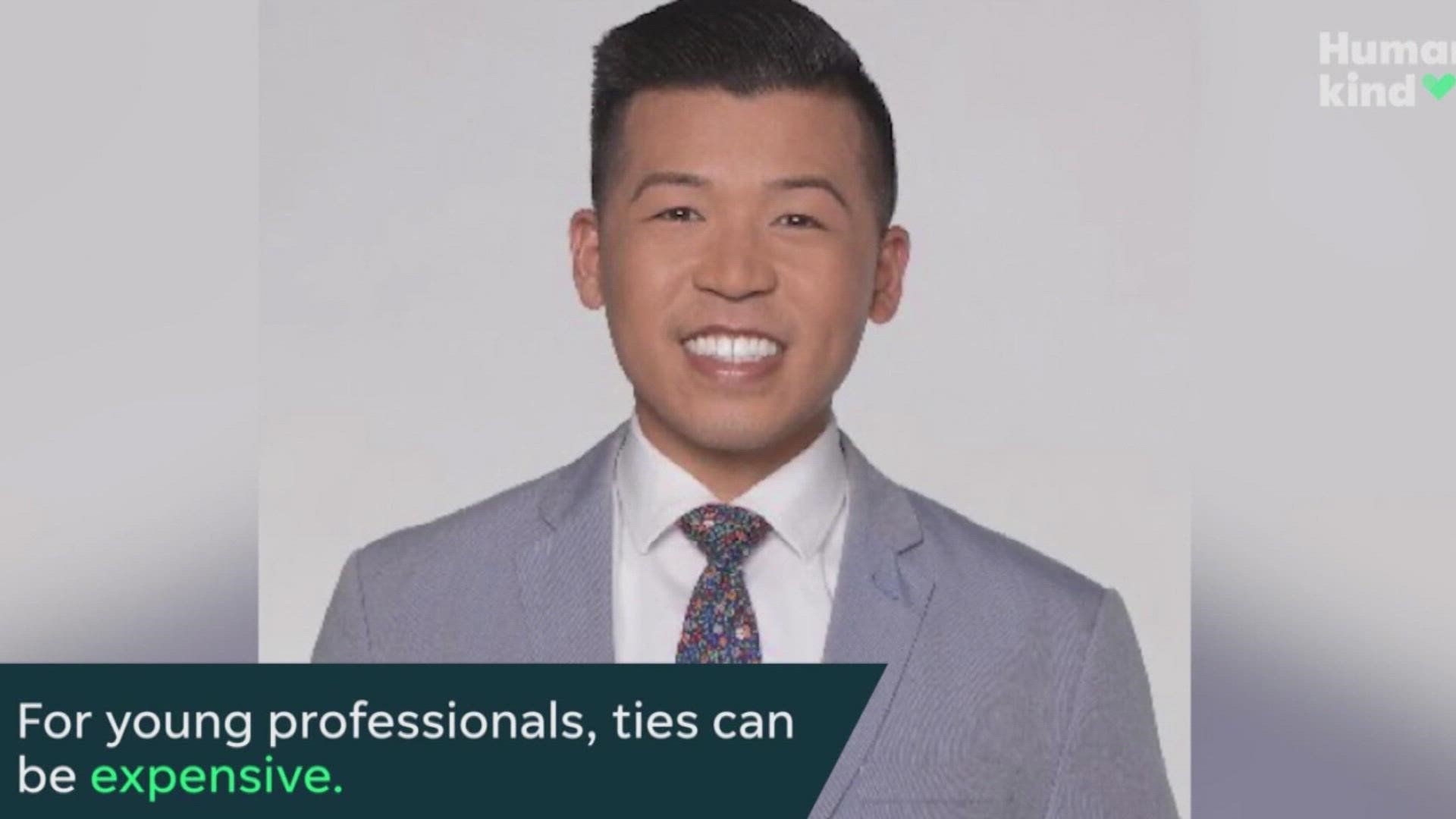 Pham wanted to donate his large collection of spare ties to young journalists. The anchor's donation has since gained national attention.