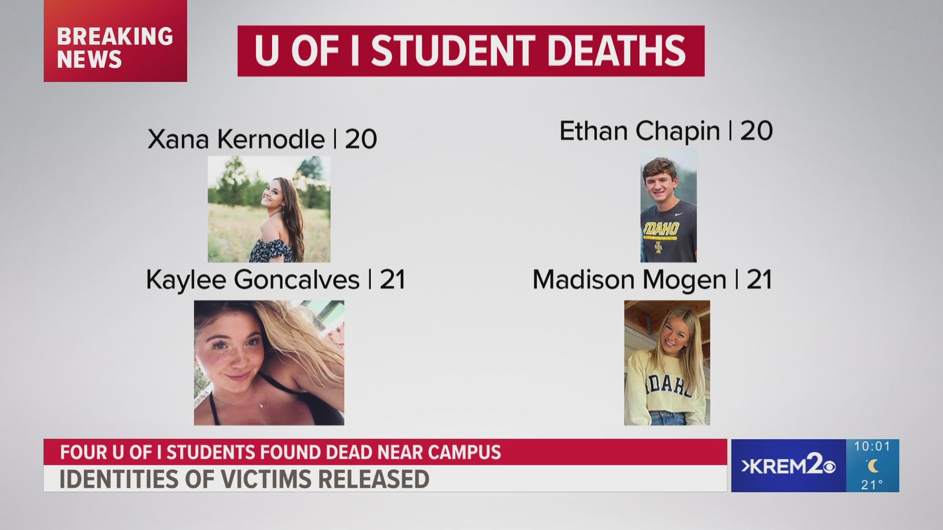 Here's the latest from KREM 2 on the continuing investigation into the murder of four University of Idaho students this past weekend.