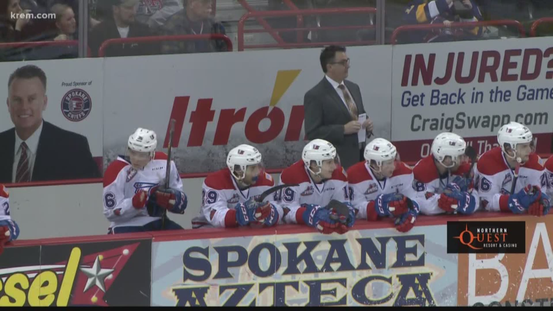 Portland scores two unanswered goals late in the 3rd period to beat Spokane, 4-3. The Chiefs now trail 3-1 in the series.