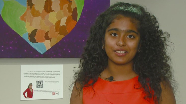 'I always want to continue helping people': Selkirk Middle School art prodigy strives to make a difference