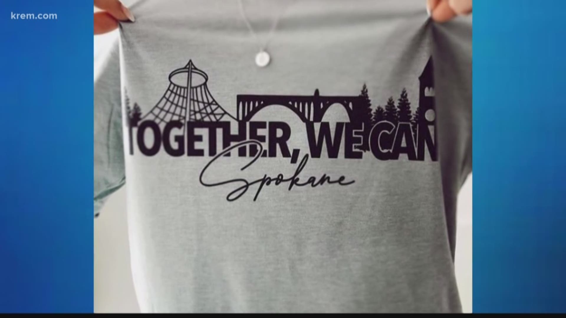 "Together, We Can Spokane" is more than a catchy phrase. Absolute Apparel designed a shirt to raise money for Dry Fly Distillery's hand sanitizer.