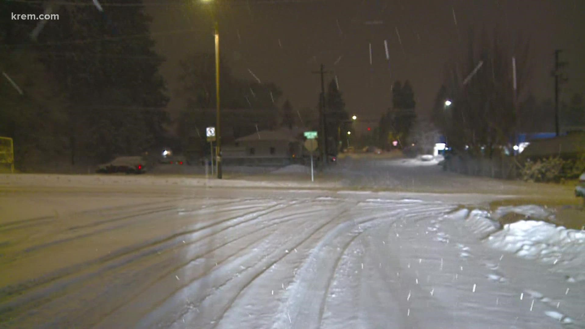 Snow in Spokane on Wednesday morning with a lot more on the way