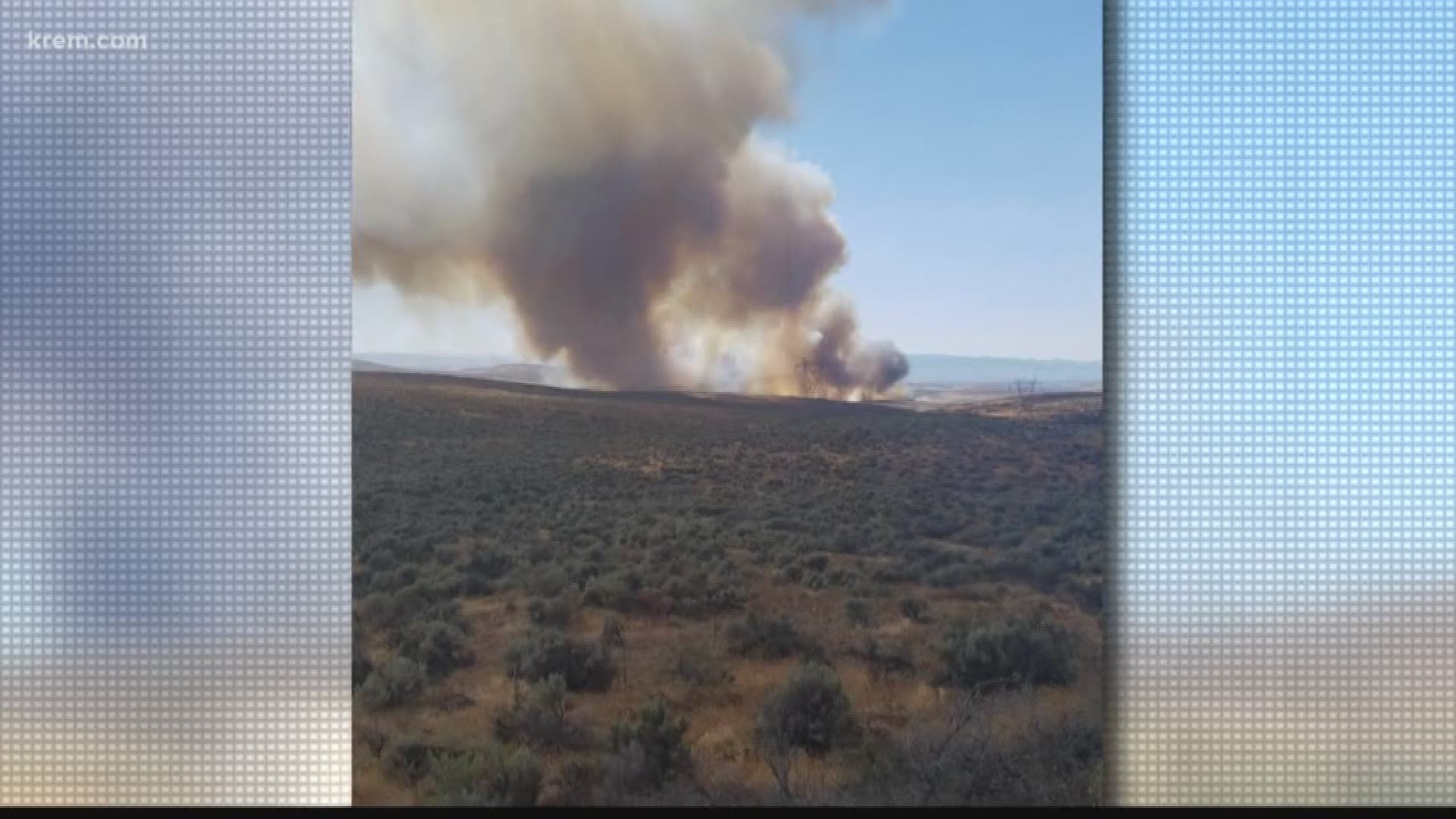 I-90 shut down just east of Kittitas due to 3,000 acre fire