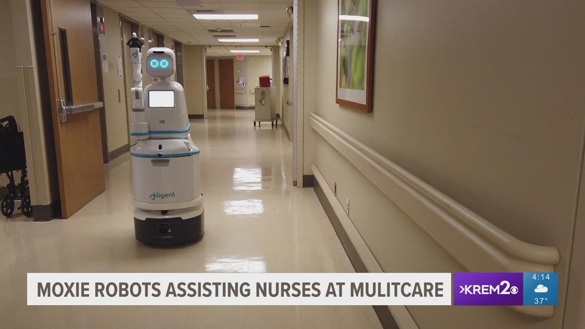 Moxi the Robot helping MultiCare nurses
