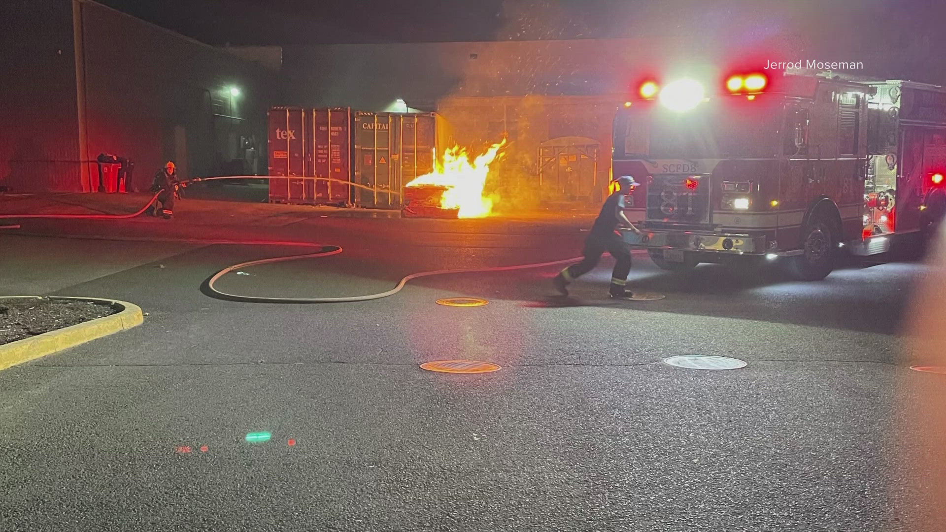 The fire department confirmed two fires broke out behind the ACE building Wednesday night.