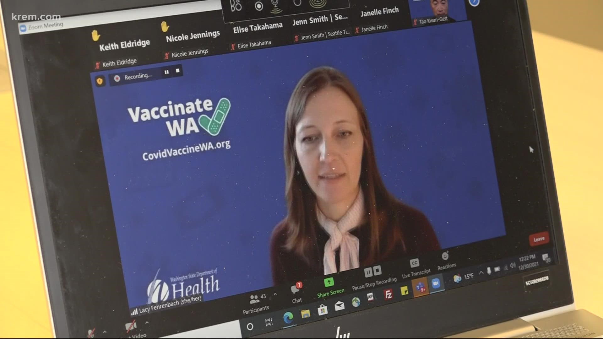 The Washington State Department of Health met to talk about the current spike in Covid cases and how the state plans to tackle Omicron in 2022.