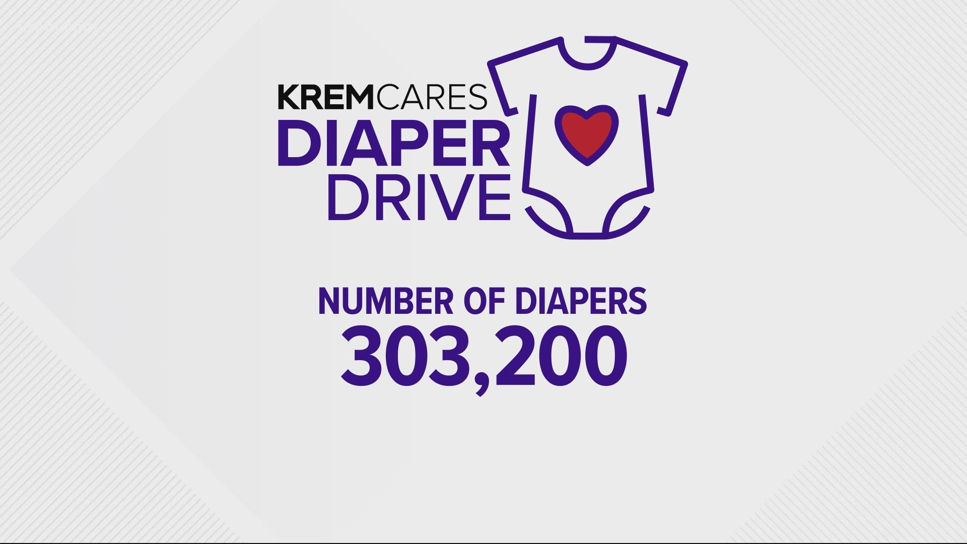 KREM Cares Diaper Drive ends with over 300,000 diapers donated