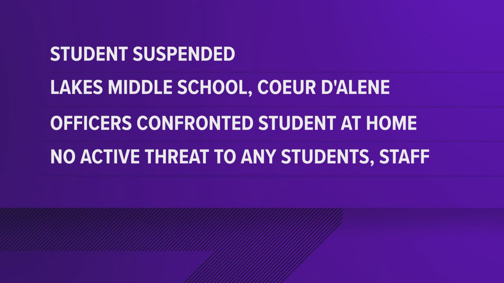 Police said the student made statements to several students saying he was going to "shoot up the school."