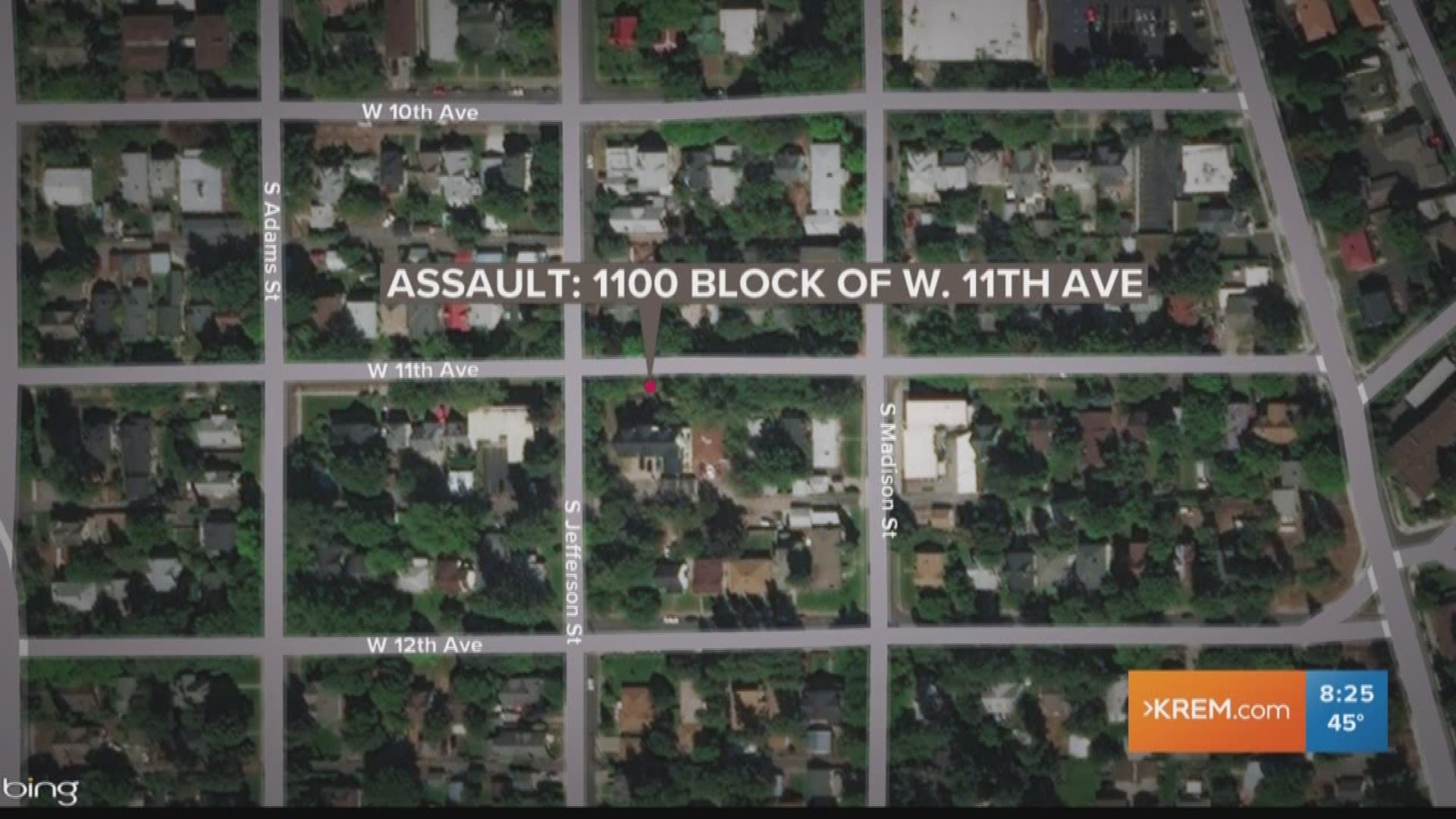 A man told police that two people assaulted him using a gun and shot at him as he fled the apartment on W. 11th Avenue and S. Jefferson Street.