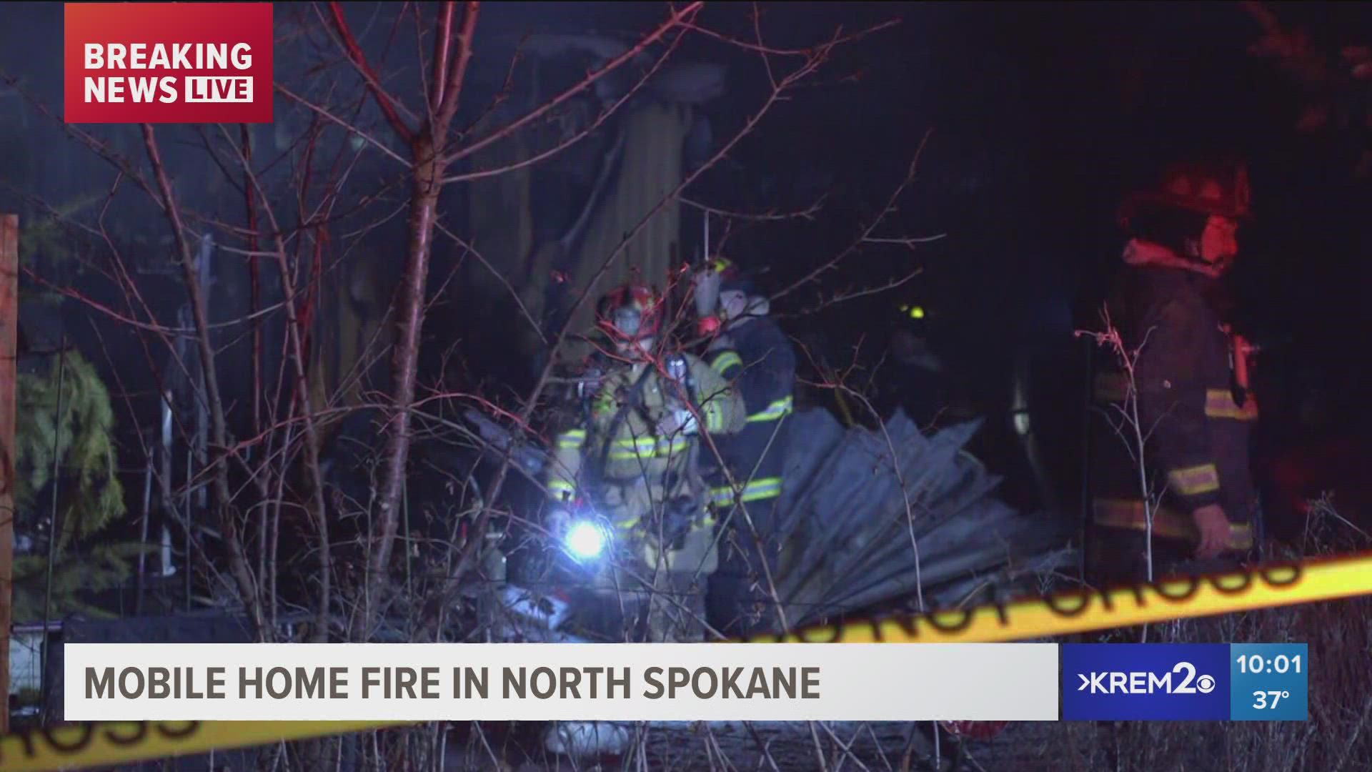 According to the Spokane Fire Department, the fire started around 8:30 p.m.