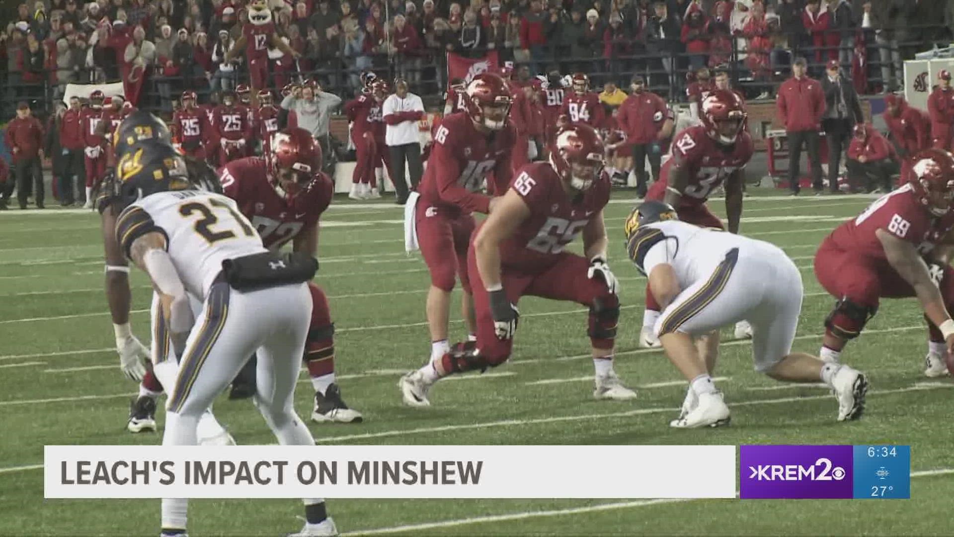 Minshew is now in his fourth year in the NFL. Gardner's father, Flint, is thankful for what Leach did for his son while he was at WSU.