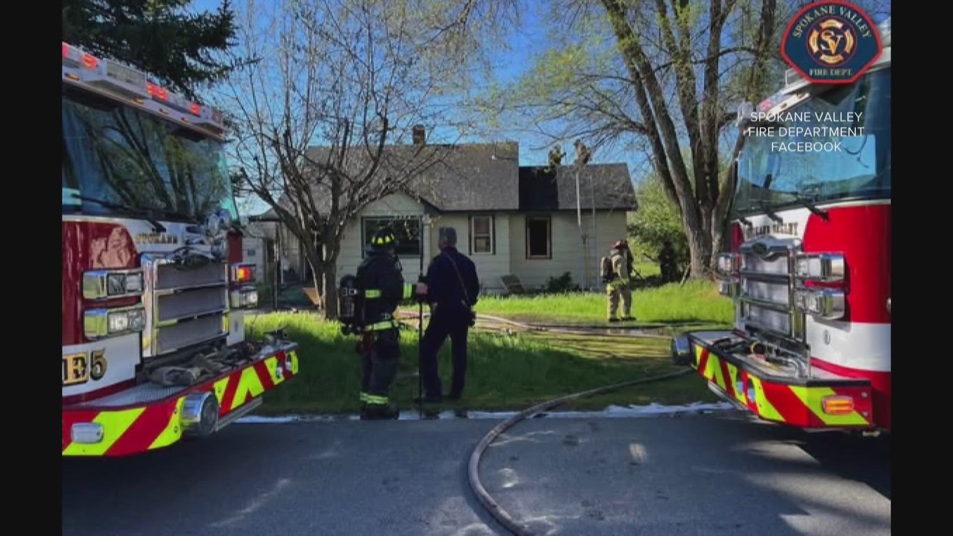 Spokane Valley Fire Department responded to a house fire today | krem.com
