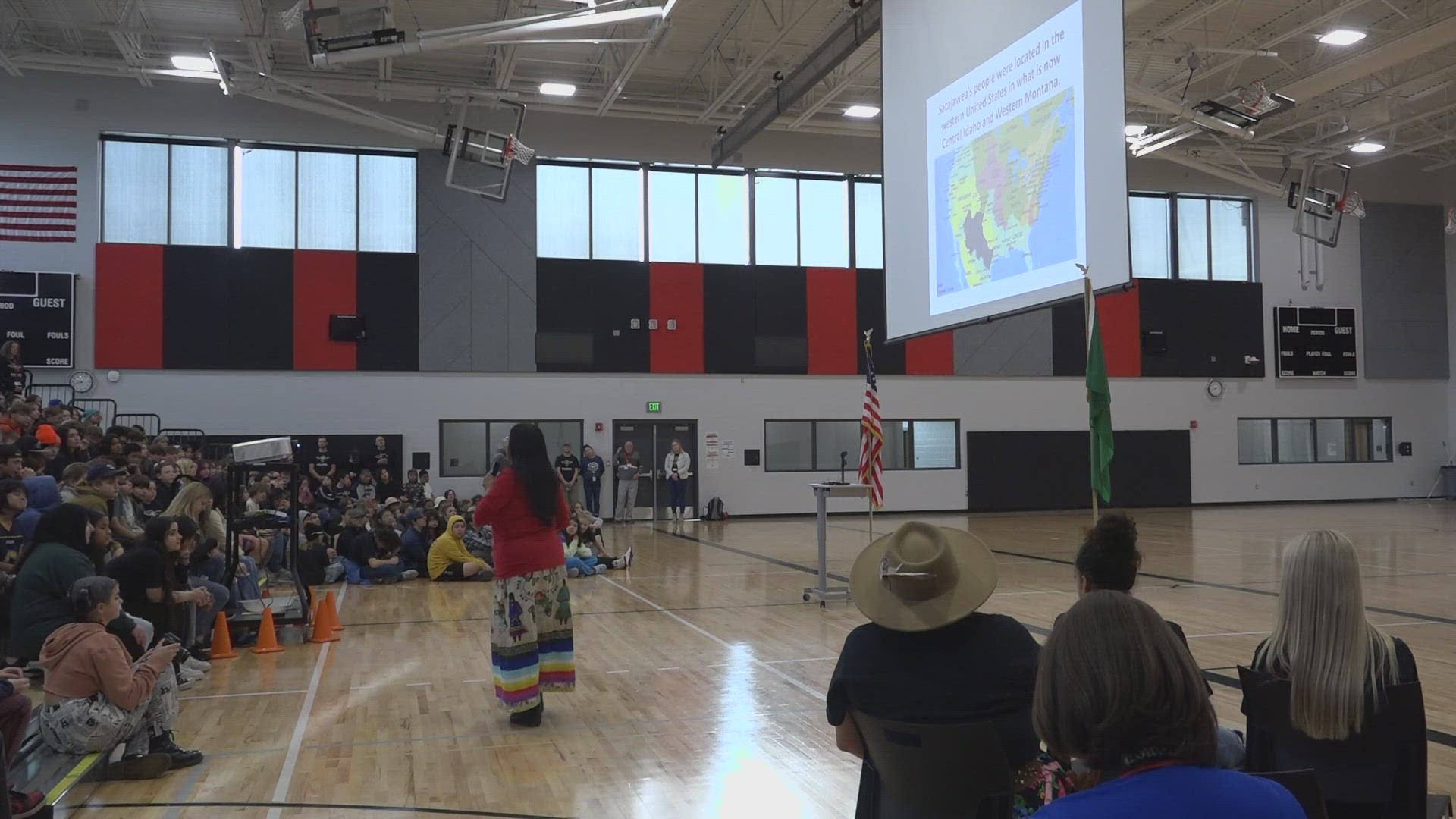 Descendants of Sacajawea spoke at Sacajawea Middle School on Tuesday to teach them about all things Native American history.