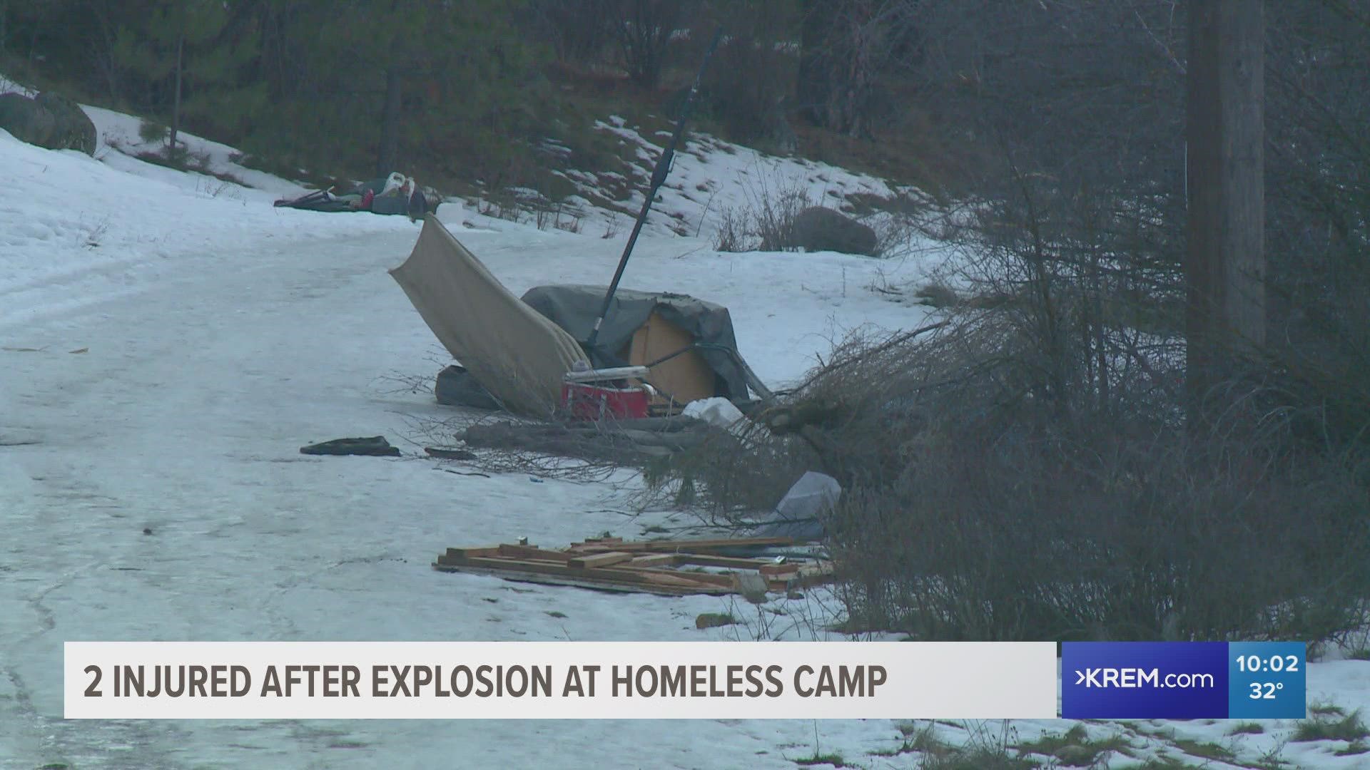 The man and woman were using a camping stove inside their tent before the explosion.