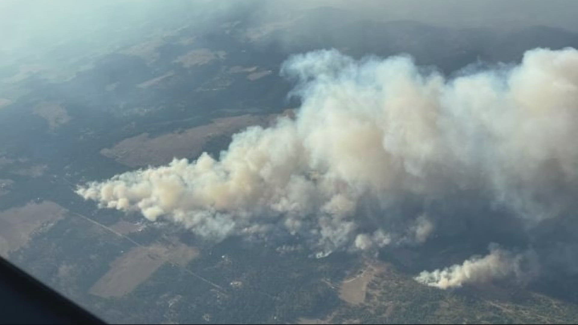 Spokane County Fire District 4 is currently working to put out this fire. That fire is 2,500 acres with structures burned.