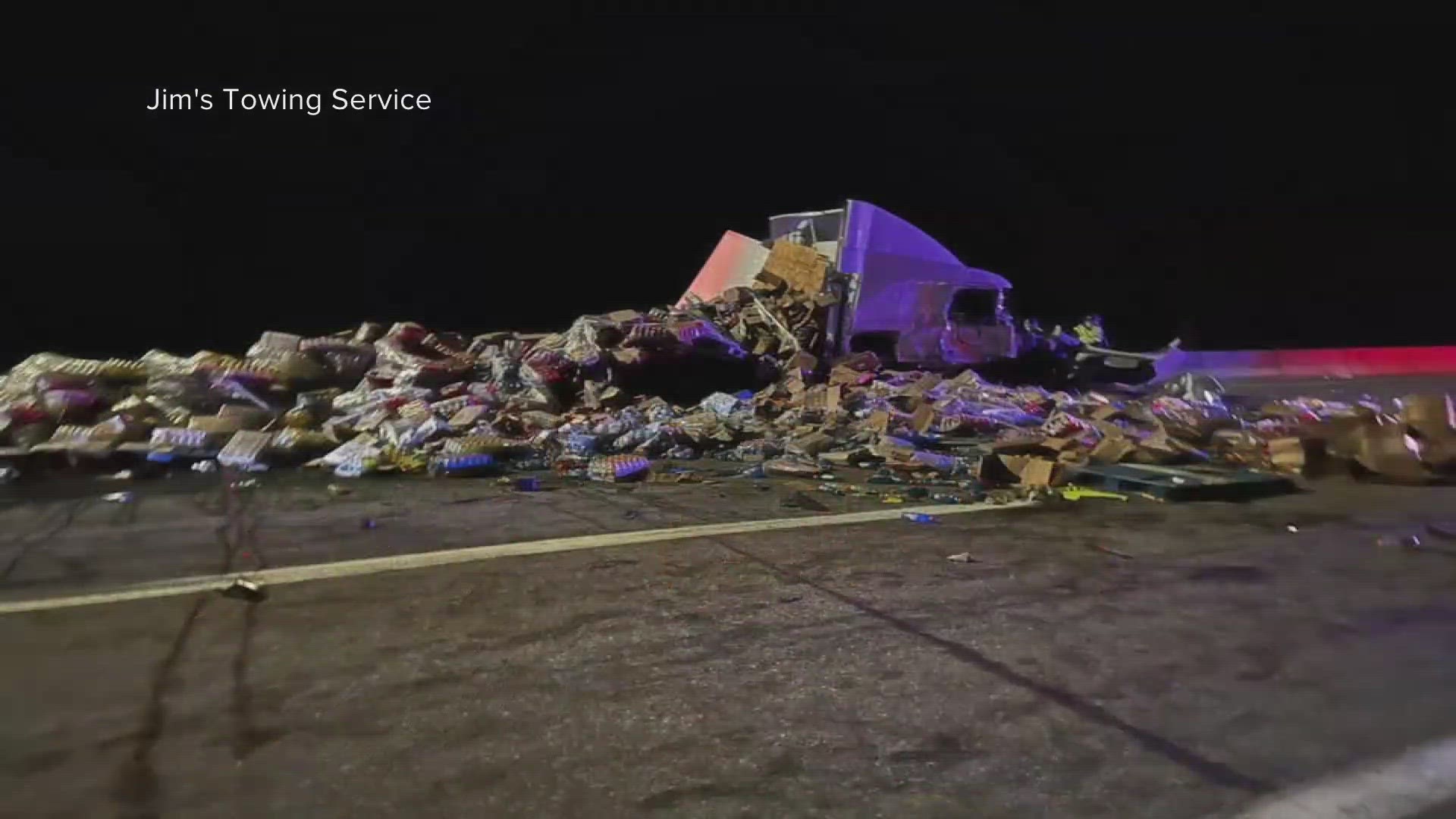 Lanes are back open after being closed for 12 hours due to a head-on crash between two semis.