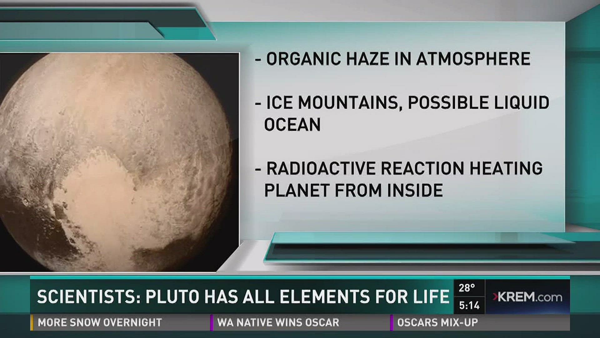 One planetary specialist who has studied Pluto for years, says he sees everything needed for life -- organics, raw material and energy.
