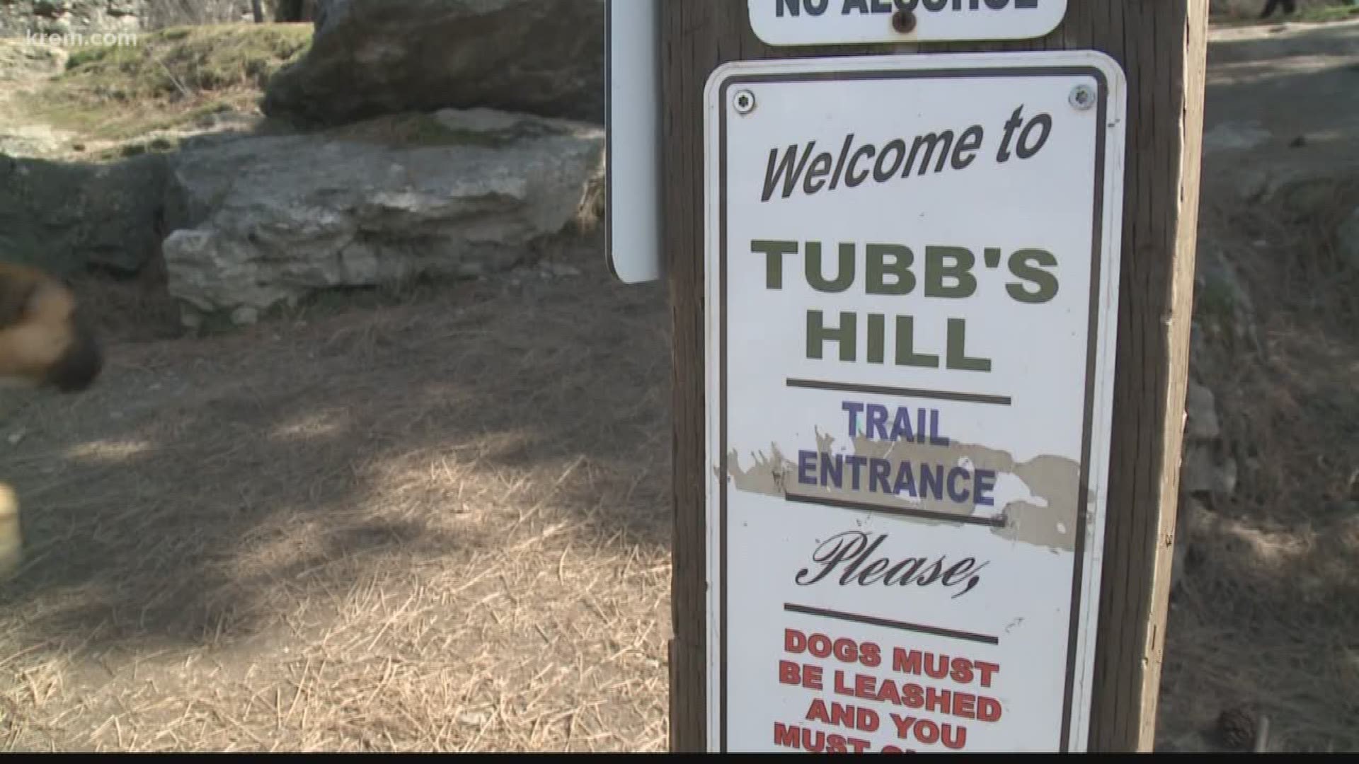 A hiker at Tubbs Hill on Thursday found bones sticking out of the ground, the bones were confirmed to be human.