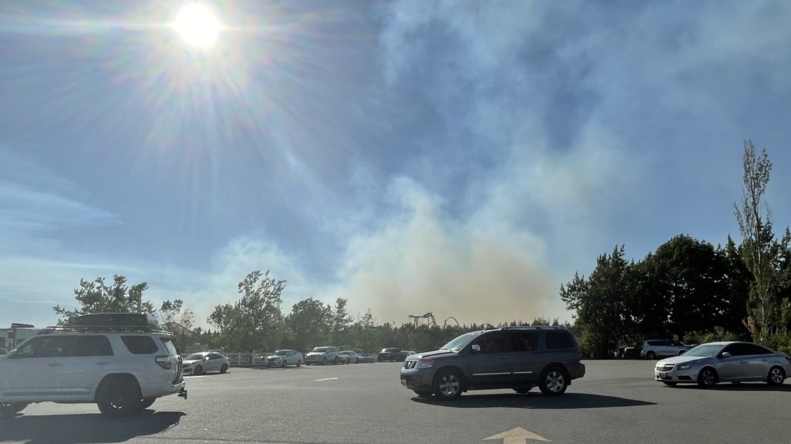 PHOTOS: Fire burning in Athol prompts Silverwood Theme Park to evacuate ...