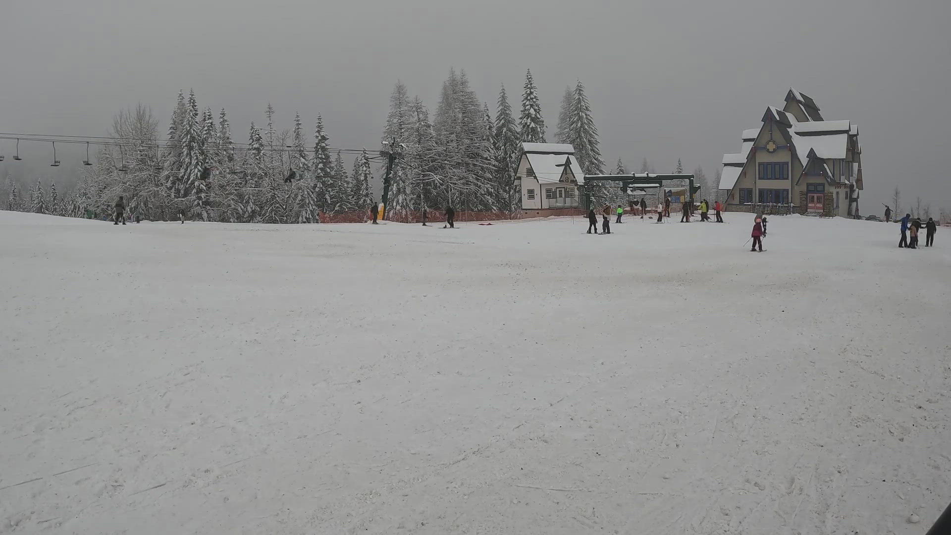 Atop the powdery peaks of Mount Spokane, many opted to hit the slopes instead of the shops.