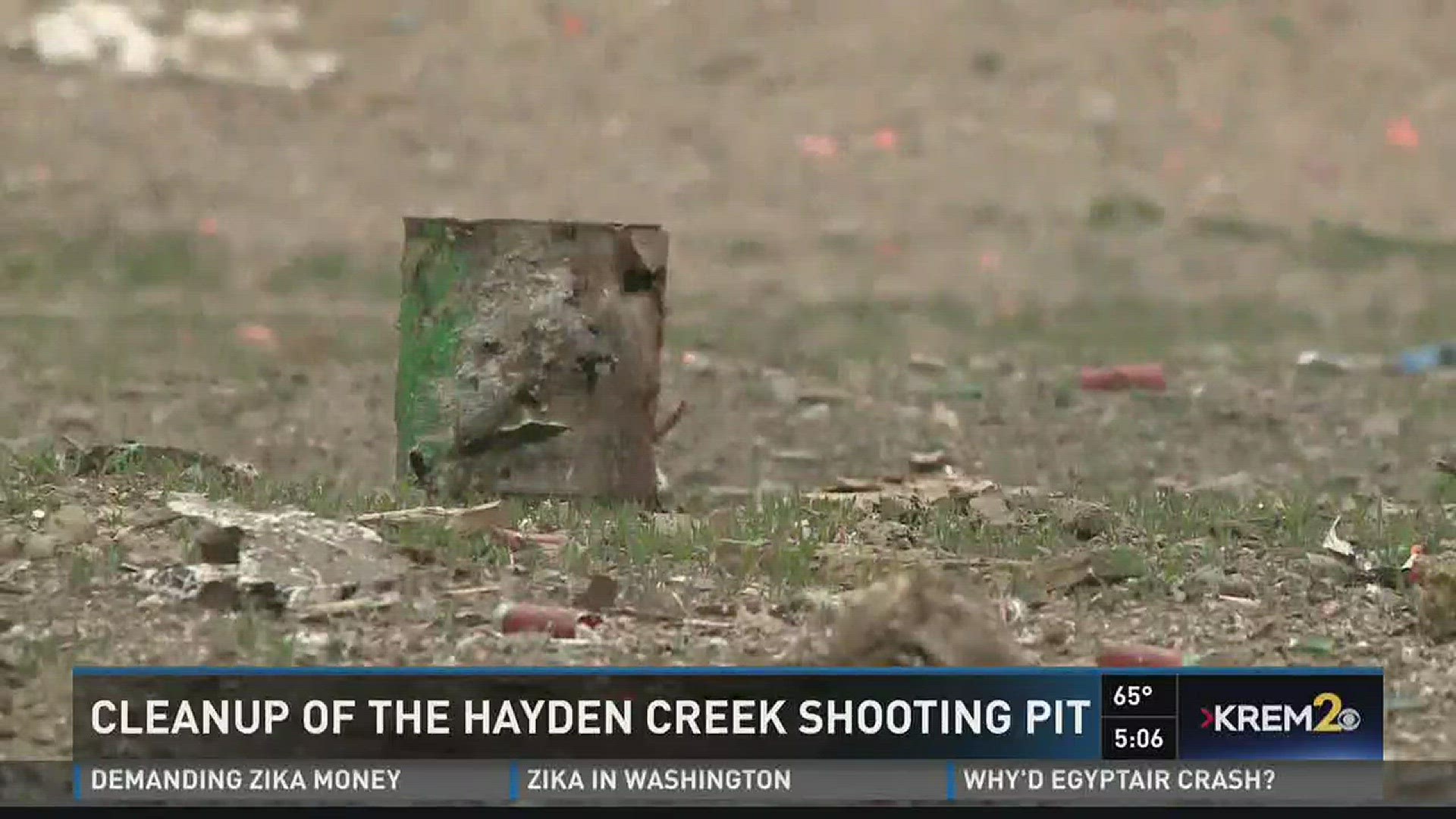 Shooting pit near Hayden Lake gets a cleanup | krem.com