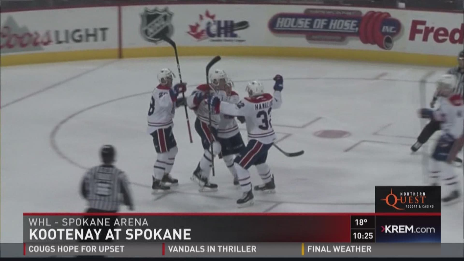 Spokane can't complete the comeback losing to Kootenay in overtime, 3-2. The Ice win after nine rounds in a shootout.