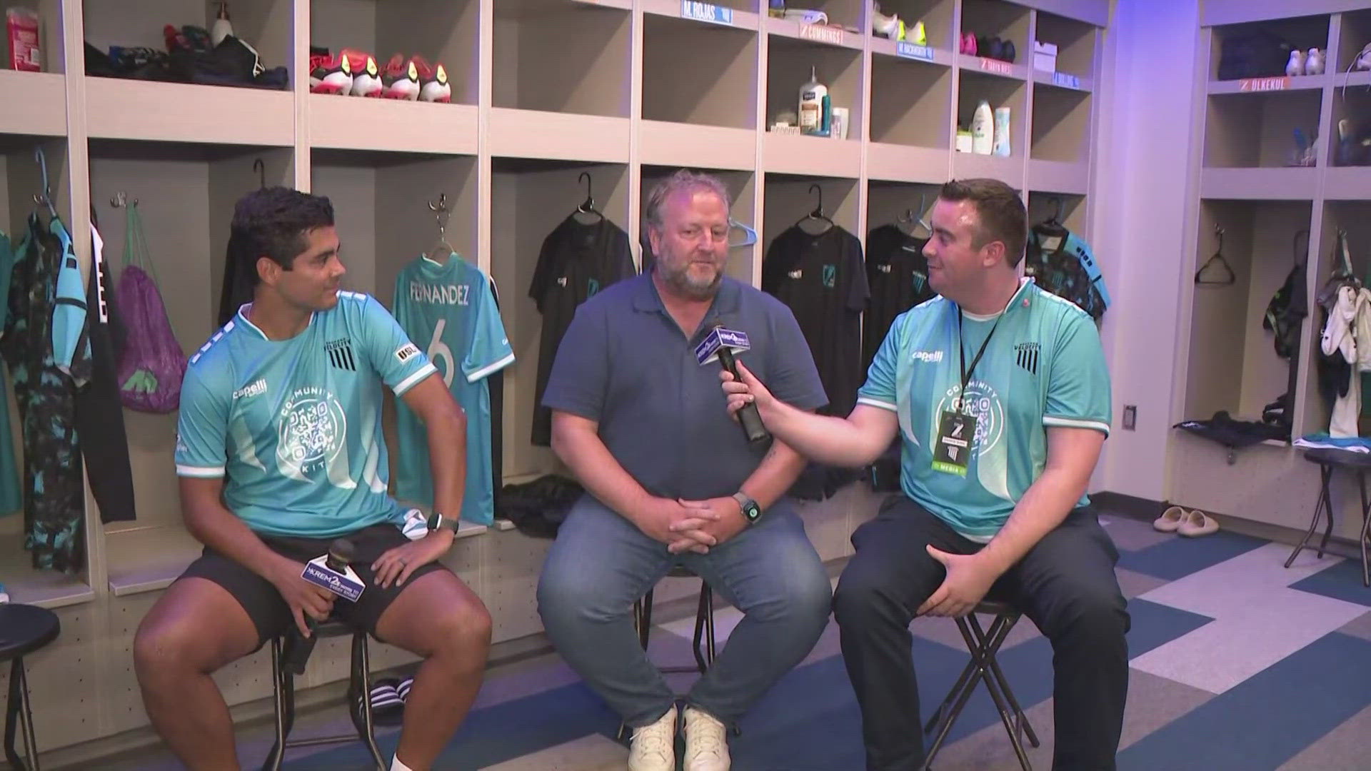 Spokane Velocity FC owner Ryan Harnetiaux and midfielder Collin Fernandez talk with KREM 2's Andrew Quinn about new kits and inaugural year.