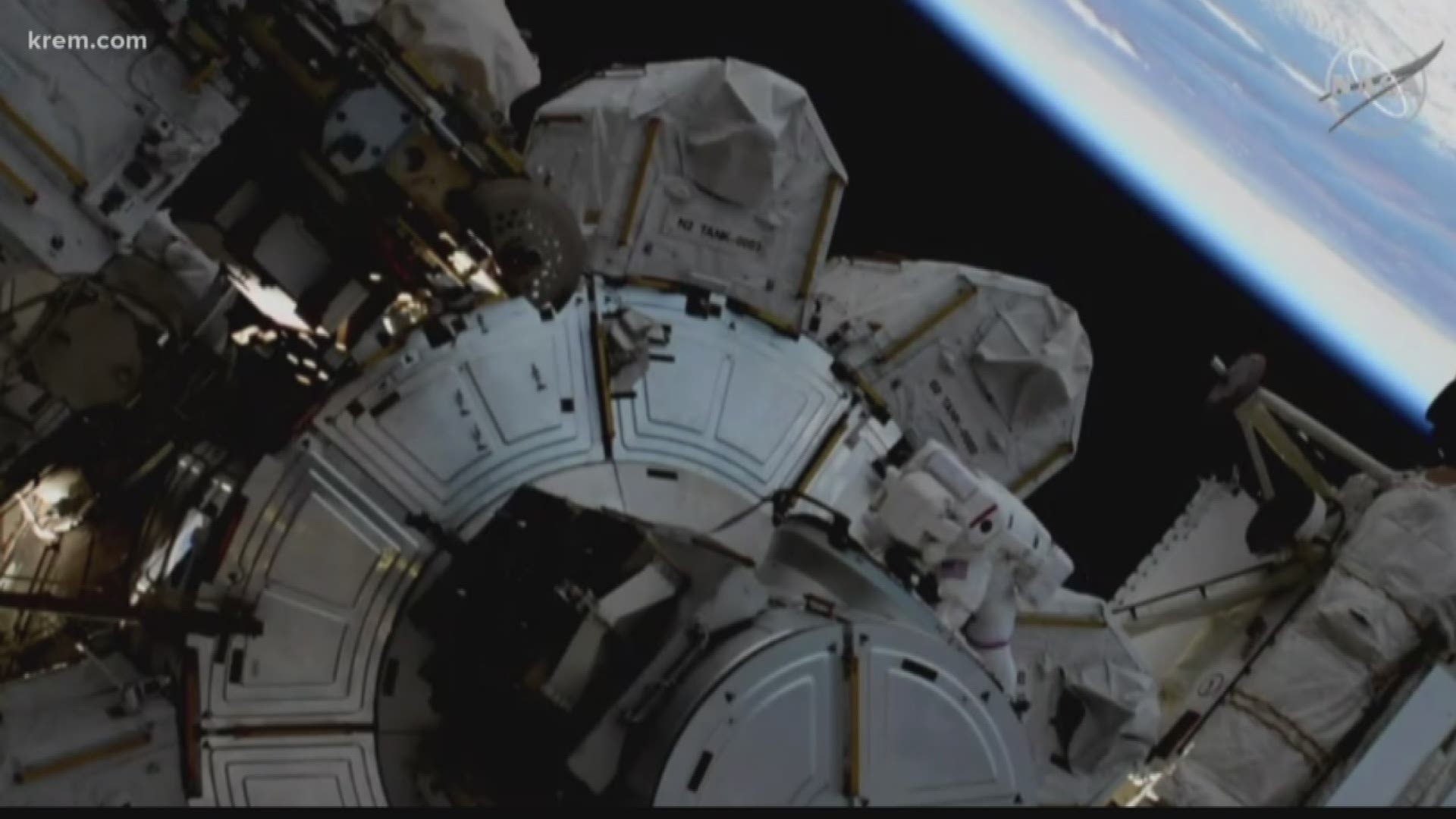 Two astronauts with ties to the Inland Northwest participate in spacewalk