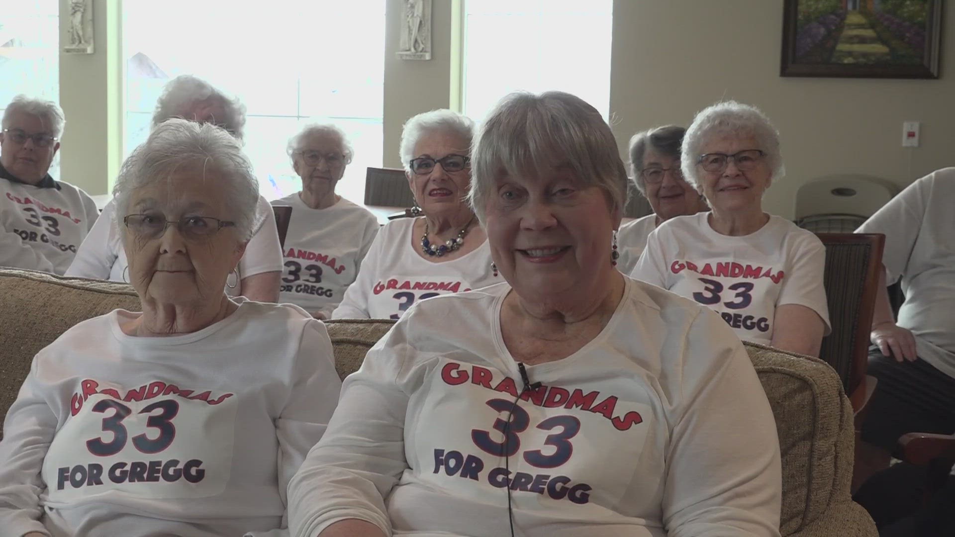 During every Gonzaga game, The "Grandmas for Gregg" cheer on Gregg and the rest of the Zags.