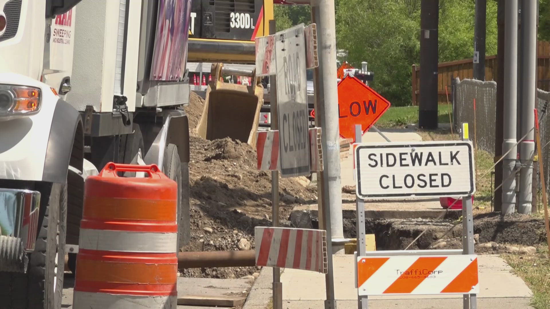 The project on Hartson Avenue will put in new sidewalks, crosswalks and curb extensions near Frances Scott Elementary School. 