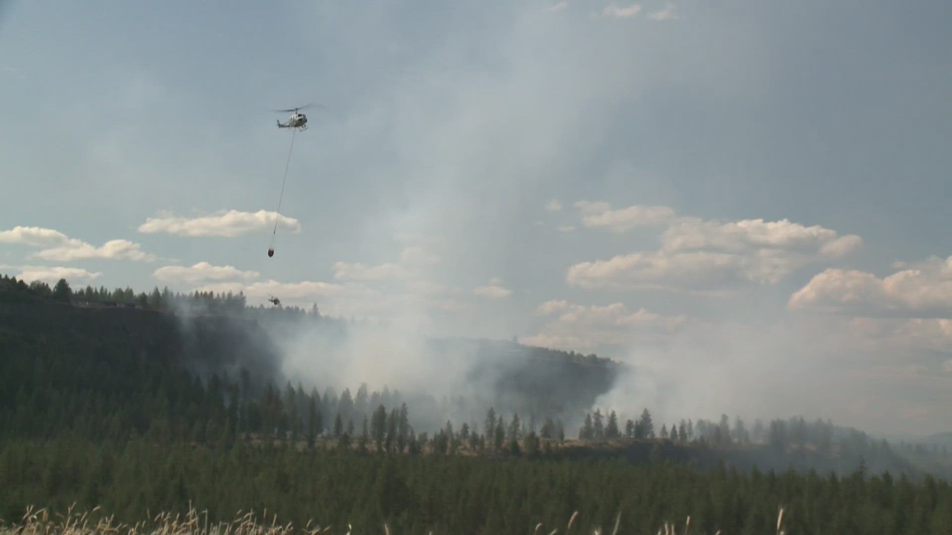 The fire is west of Equestrian Lane and 1/4 mile south of Morin Trailhead. The fire has spread to 50 acres, according to the Department of Natural Resources.