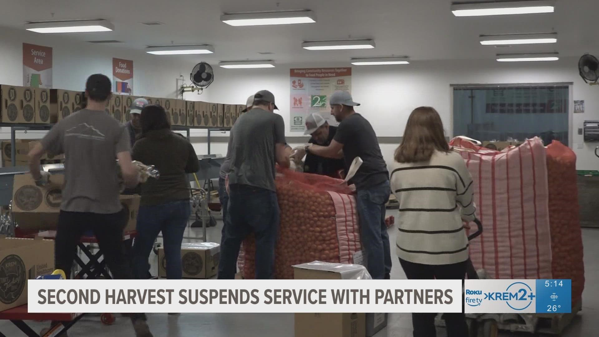 The suspension of service with more than 80 partners is due to an ongoing food shortage.