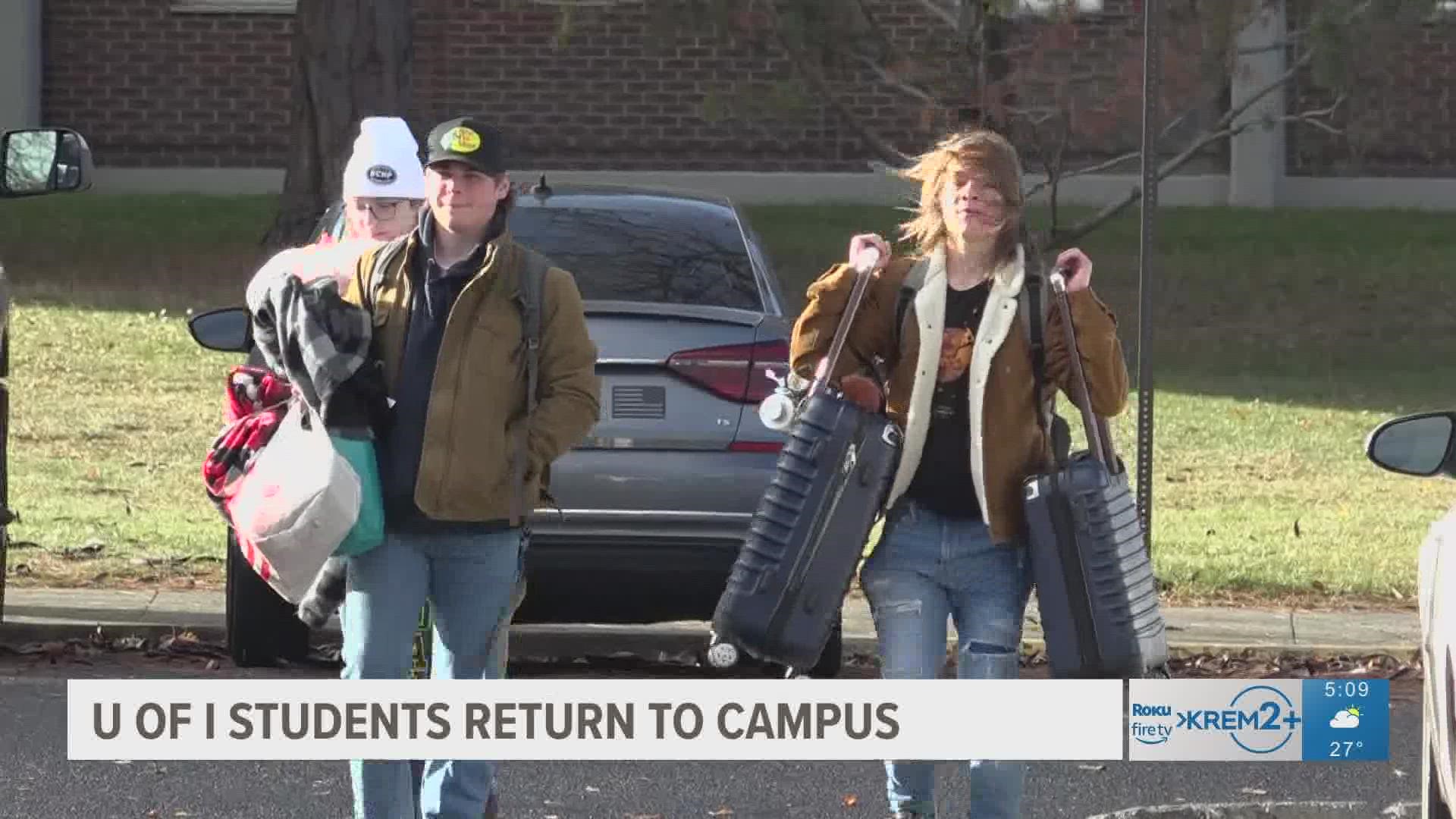 Students returning after fall break are questioning their safety as police continue to search for a suspect in the murder of four students on Nov. 13.