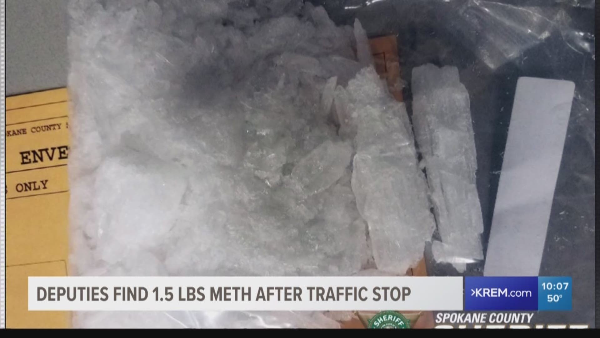 Deputies find 1.5 lbs of meth after traffic stop