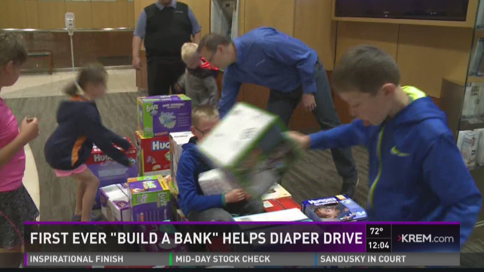 1st-ever "Build A Bank" helps Diaper Drive