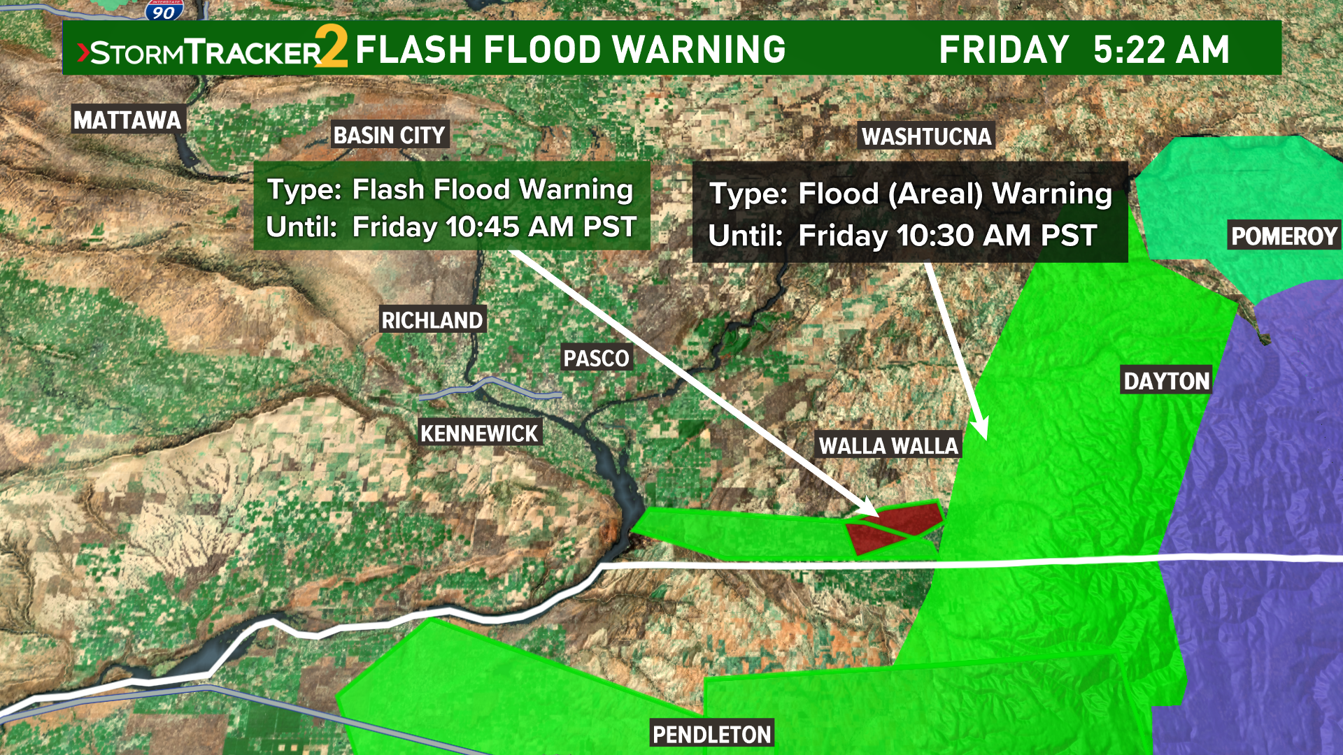 US 12 reopens as flood waters recede in Southeastern Washington | krem.com