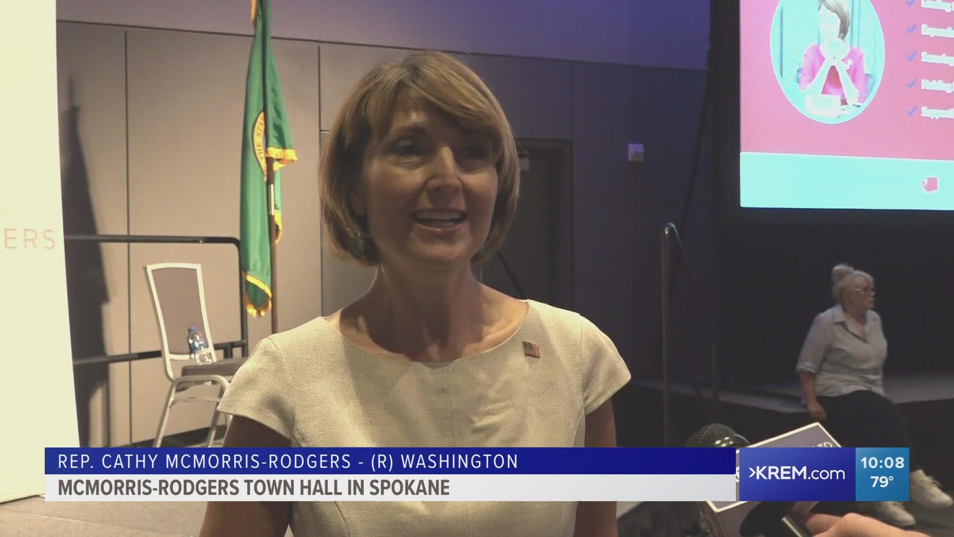 One town hall was held in Spokane on Monday, then two will be held on Tuesday in Republic and Colville.