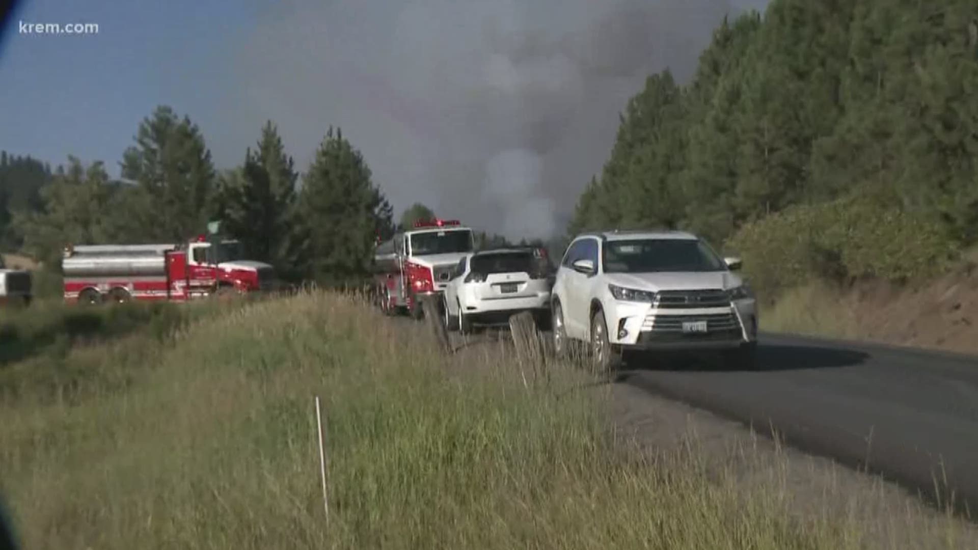 Officials said at 7:30 p.m. on Saturday that the fire was 10 percent contained.
