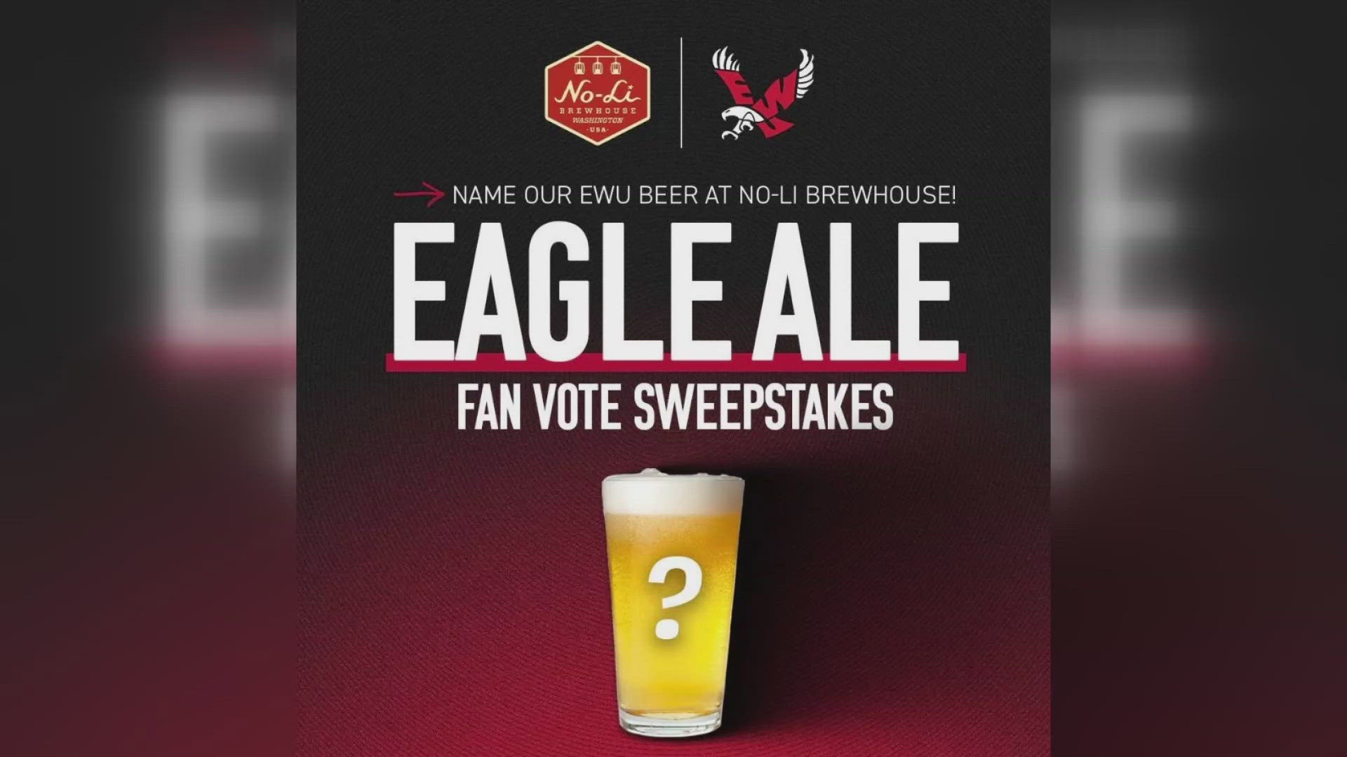 The university is partnering with No-Li Brewhouse for an 'Eagle Ale Fan Vote Sweepstakes'.