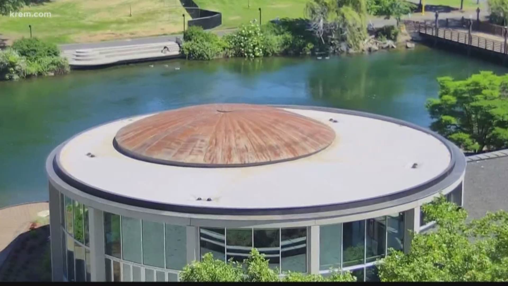 The rust maybe the result of the wrong sealant applied to the dome, according to Fianna Dickson with Spokane City Parks and Recreation.