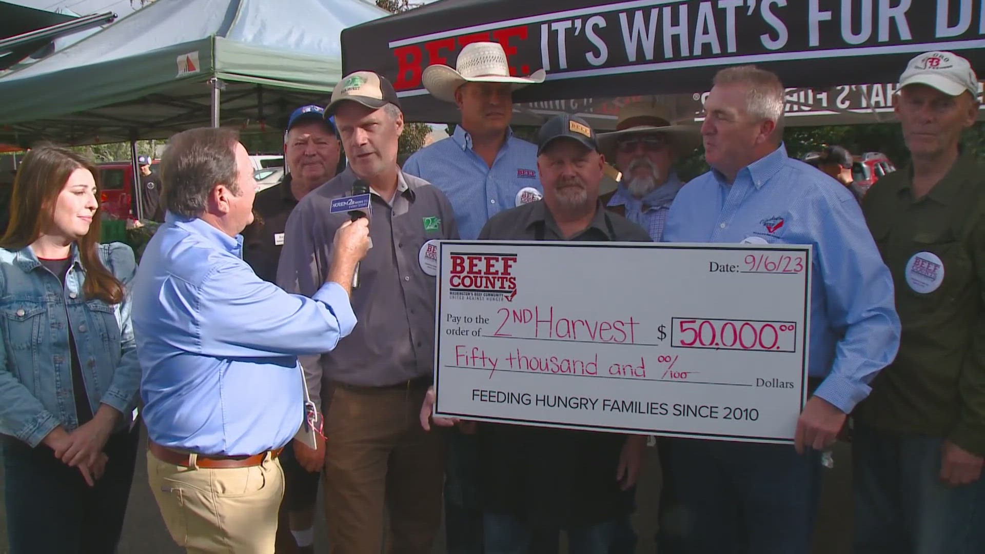 KREM 2's Tom Sherry was at that giveaway getting details on a big donation for Second Harvest.
