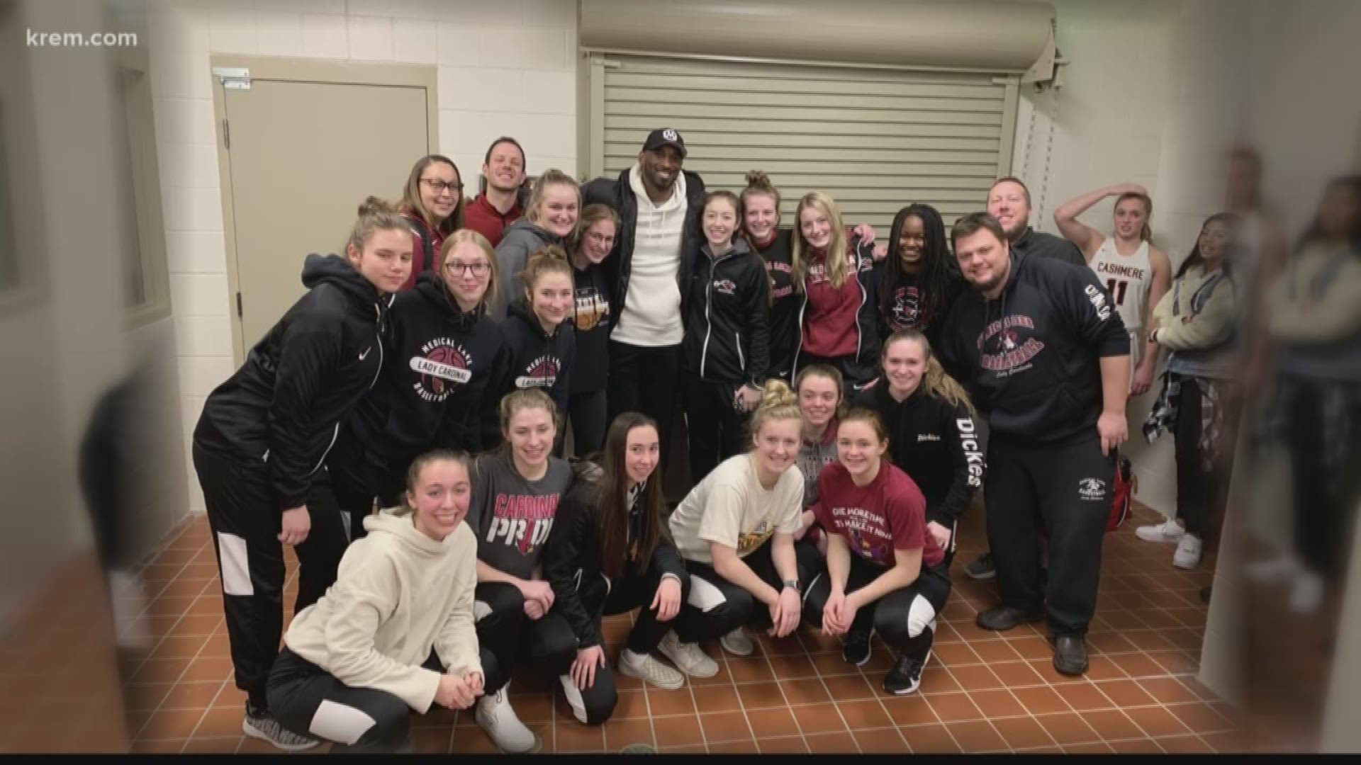 Kobe Bryant and his daughter Gianna attended a girl's basketball game in Cashmere to watch Hailey van Lith play Medical Lake.