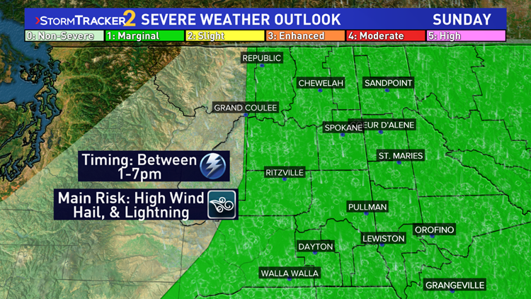 Strong Thunderstorms Sunday Afternoon In Spokane Cda Palouse