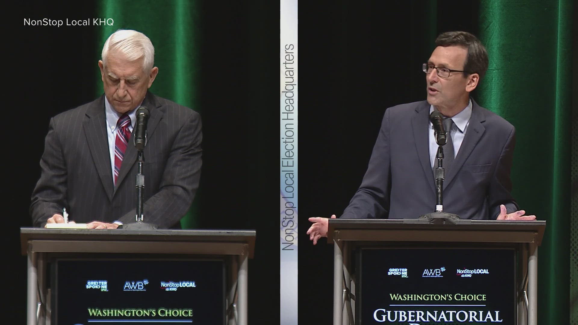 Candidates Bob Ferguson and Dave Reichert addressed multiple topics, including business and housing issues within the state of Washington.